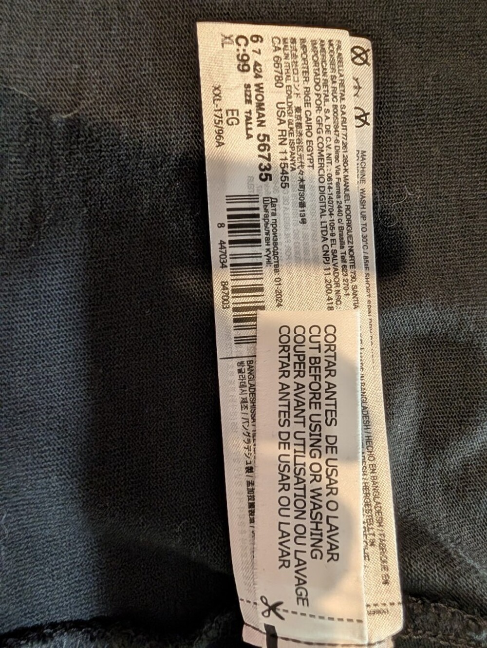 MNG Mango Black Twist Front Midi Dress Size XL US 10 - Picture 8 of 10